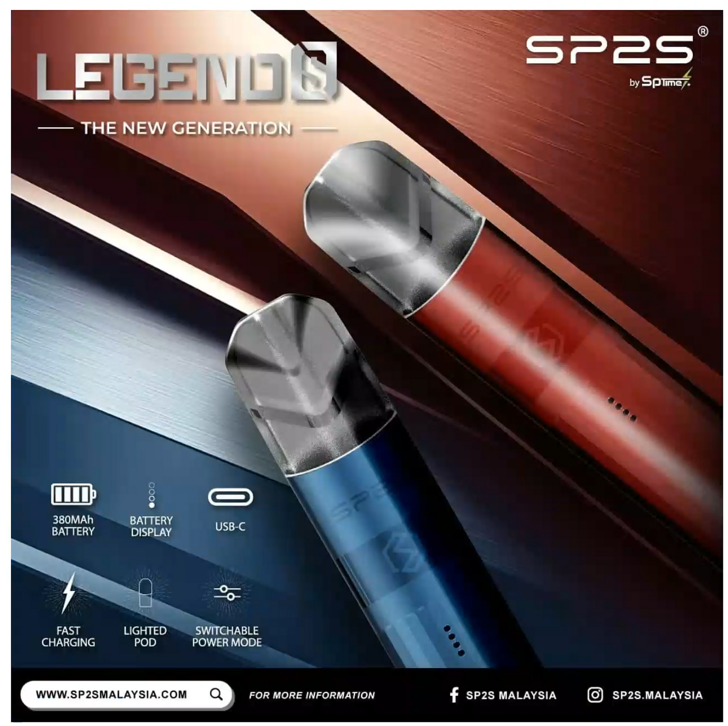 【SP2S新品】SP2S Legend S 一代升級煙桿-SP2最新主機-SP2S 傳奇版