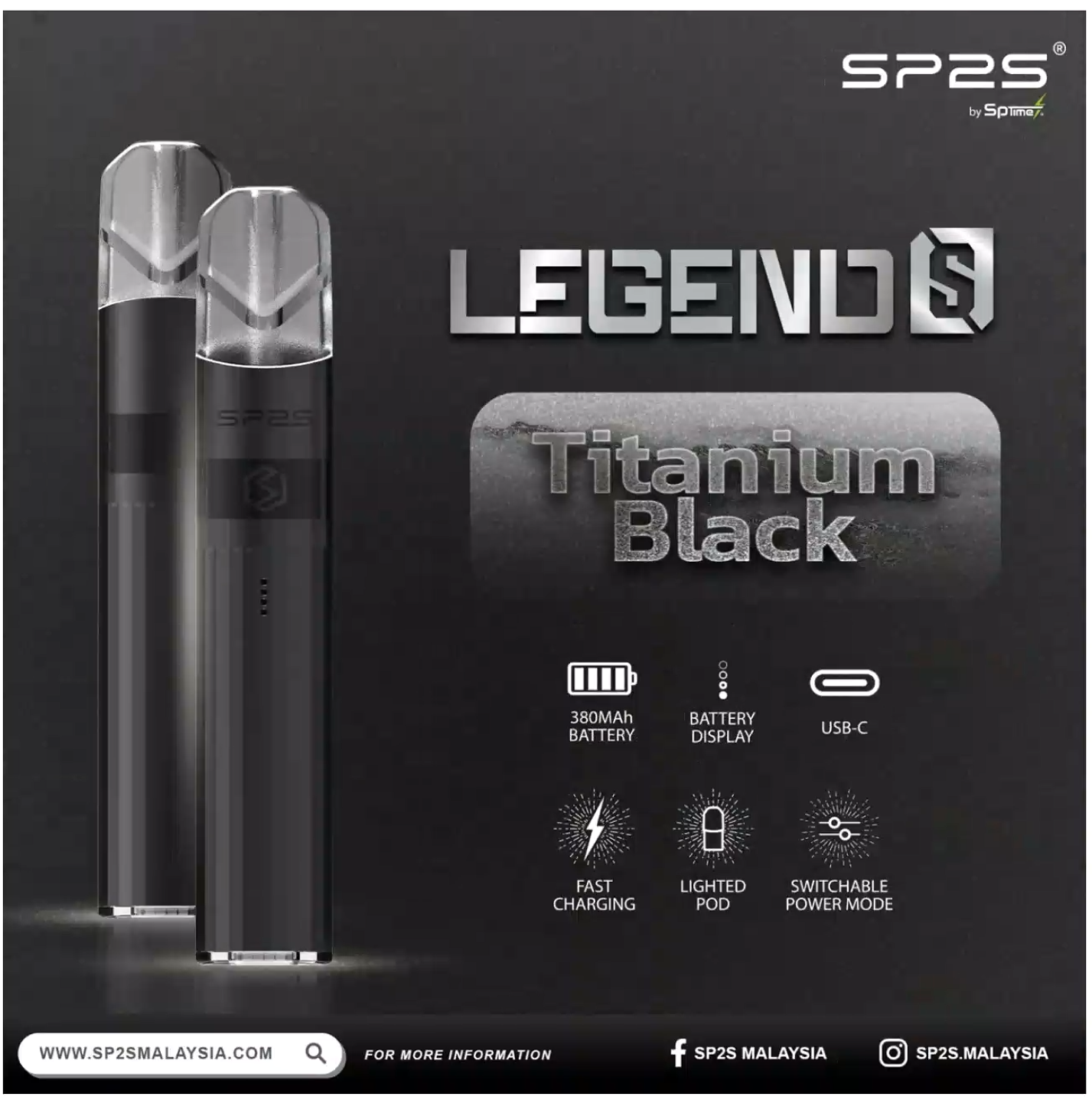 【SP2S新品】SP2S Legend S 一代升級煙桿-SP2最新主機-SP2S 傳奇版